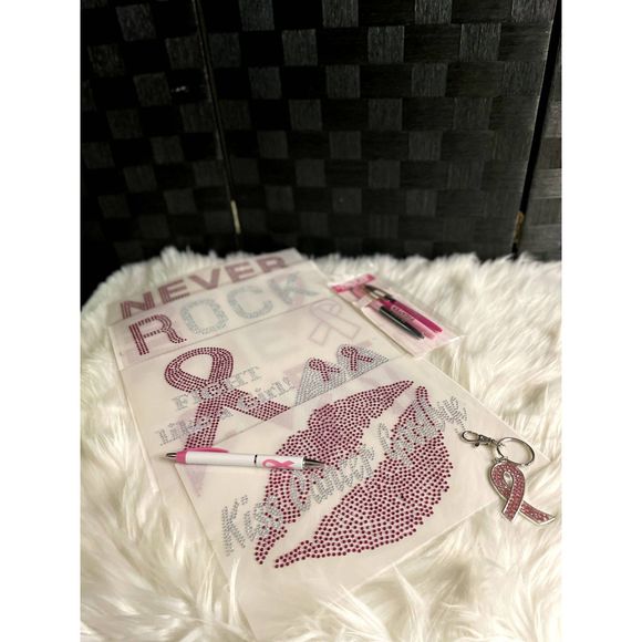 Breast Cancer Awarness 7pc Bling Set - Picture 6 of 6